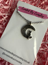 Load image into Gallery viewer, Moon Cat Charm Necklace
