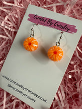 Load image into Gallery viewer, Orange Charm Earrings
