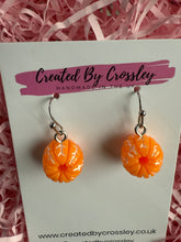 Load image into Gallery viewer, Orange Charm Earrings
