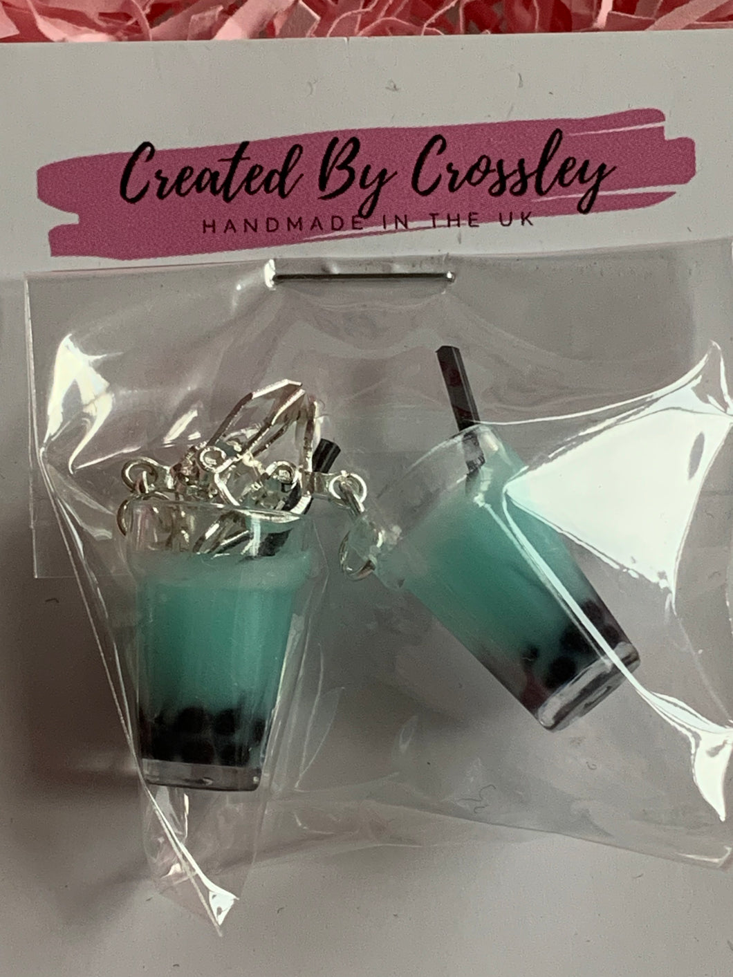 Bubble Tea Clip On Earrings