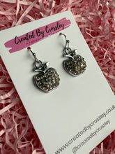 Load image into Gallery viewer, Sparkly Apple Charm Earrings
