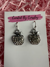 Load image into Gallery viewer, Sparkly Apple Charm Earrings

