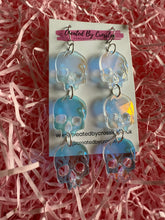 Load image into Gallery viewer, Triple Skull Charm Earrings
