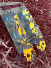 Load image into Gallery viewer, Triple Skull Charm Earrings
