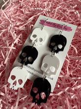 Load image into Gallery viewer, Triple Skull Charm Earrings
