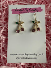Load image into Gallery viewer, Gem Cherry Charm Earrings
