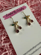 Load image into Gallery viewer, Gem Cherry Charm Earrings
