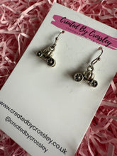 Load image into Gallery viewer, Pumpkin Carriage Charm Earrings
