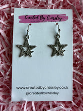 Load image into Gallery viewer, Sparkly Gem Star Charm Earrings
