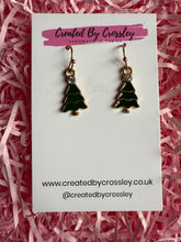 Load image into Gallery viewer, Gem Christmas Tree Charm Earrings
