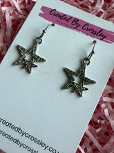 Load image into Gallery viewer, Sparkly Gem Star Charm Earrings
