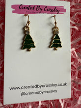 Load image into Gallery viewer, Gem Christmas Tree Charm Earrings
