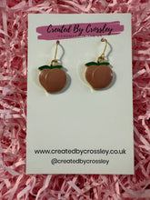 Load image into Gallery viewer, Peach Charm Earrings
