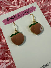 Load image into Gallery viewer, Peach Charm Earrings
