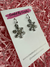 Load image into Gallery viewer, Gem Snowflake Charm Earrings
