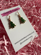 Load image into Gallery viewer, Christmas Tree Charm Earrings
