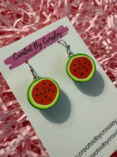 Load image into Gallery viewer, Watermelon Slice Charm Earrings
