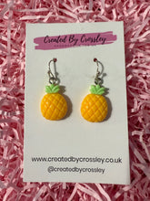 Load image into Gallery viewer, Chunky Pineapple Charm Earrings
