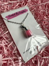 Load image into Gallery viewer, Pink Bubble Tea Charm Necklace
