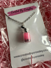 Load image into Gallery viewer, Pink Bubble Tea Charm Necklace
