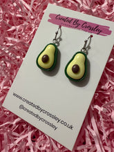 Load image into Gallery viewer, Avocado Charm Earrings
