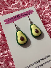 Load image into Gallery viewer, Avocado Charm Earrings
