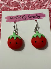 Load image into Gallery viewer, Tomato Charm Earrings
