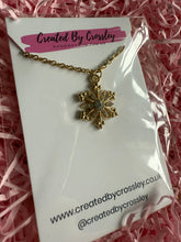 Load image into Gallery viewer, Gem Snowflake Charm Necklace
