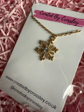 Load image into Gallery viewer, Gem Snowflake Charm Necklace
