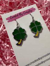 Load image into Gallery viewer, Four Leaf Clover Charm Earrings
