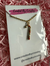 Load image into Gallery viewer, Candycane Charm Necklace
