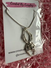 Load image into Gallery viewer, Spider Skull Charm Necklace
