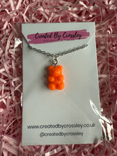 Load image into Gallery viewer, Orange Gummy Bear Charm Necklace

