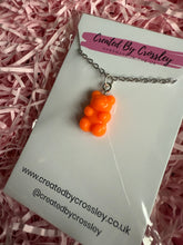 Load image into Gallery viewer, Orange Gummy Bear Charm Necklace

