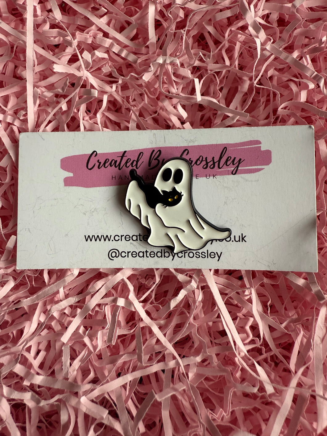 Ghost Cat Pin Badge