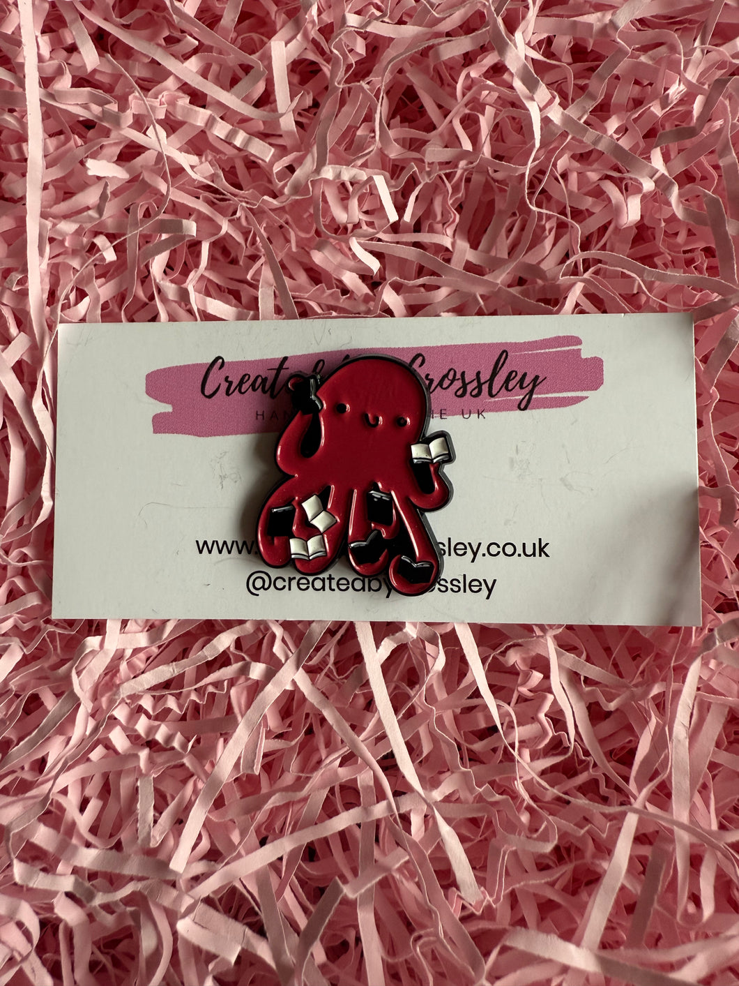 Reading Octopus Pin Badge