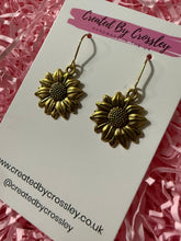 Load image into Gallery viewer, Sunflower Charm Earrings
