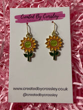 Load image into Gallery viewer, Colourful Flower Charm Earrings
