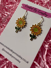 Load image into Gallery viewer, Colourful Flower Charm Earrings
