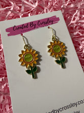 Load image into Gallery viewer, Colourful Flower Charm Earrings
