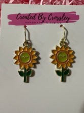 Load image into Gallery viewer, Colourful Flower Charm Earrings
