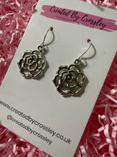 Load image into Gallery viewer, Rose Flower Charm Earrings
