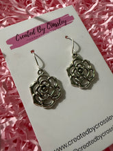 Load image into Gallery viewer, Rose Flower Charm Earrings
