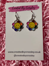 Load image into Gallery viewer, Colourful Flower Charm Earrings
