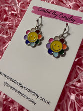 Load image into Gallery viewer, Colourful Flower Charm Earrings
