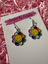 Load image into Gallery viewer, Colourful Flower Charm Earrings
