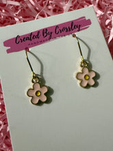 Load image into Gallery viewer, Mini Pink Flower Charm Earrings
