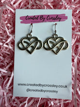 Load image into Gallery viewer, Infinity Heart Charm Earrings
