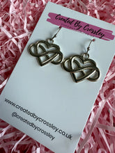 Load image into Gallery viewer, Infinity Heart Charm Earrings
