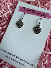 Load image into Gallery viewer, Mini Tree Heart Earrings
